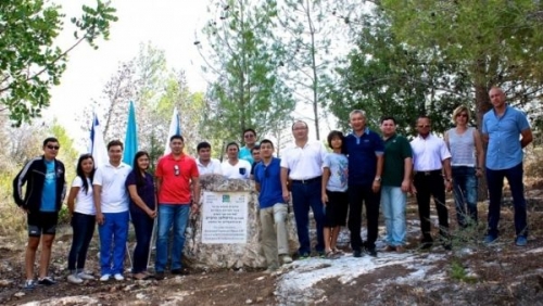 Израильдегі Назарбаев тоғайында жаңа ағаштар отырғызылды